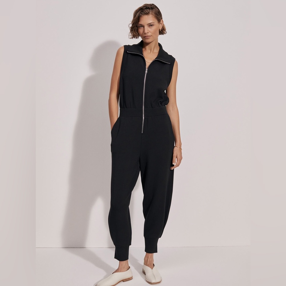 NEW VARLEY Madelyn Jumpsuit In Black Size S
